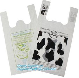 Vest Carrier Plastic Biodegradable Shopping Bag with EN13432 Certificated, Vest Carrier Plastic Shopping Bags supplier