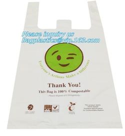 Vest Carrier Plastic Biodegradable Shopping Bag with EN13432 Certificated, Vest Carrier Plastic Shopping Bags supplier