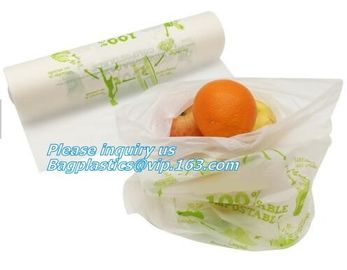 ok compost home certified custom wholesale PLA based biodegradable compostable vegetable fruit plastic produce bag on supplier