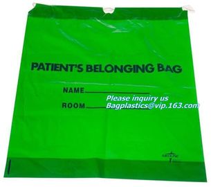 En13432 certitified biodegradable and compostable eco friendly punch hole plastic bag for shopping, drawstring bags for supplier