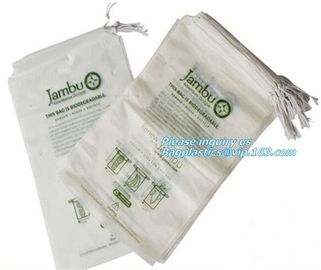 biodegradable compostable eco friendly orn starch dry cleaning laundry bag, biodegradable plastic drawstring laundry bag supplier