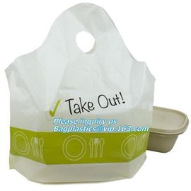 Compostable T-Shirt Bags/Vest Carrier PE Plastic resuable shopping bag, Biodegradable and Compostable T-shirt Bags/vest supplier