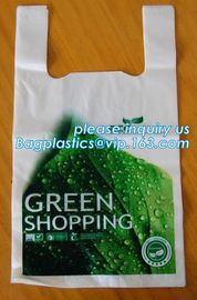 En13432 certified custom printed wholesale biodegradable compostable plastic pharmacy bag with singlet handle BAGS supplier