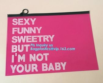 Transparent clear PVC Slider zipper bag plastic bag with zipper, cheap clear pvc pouch good quality with zipper packing supplier