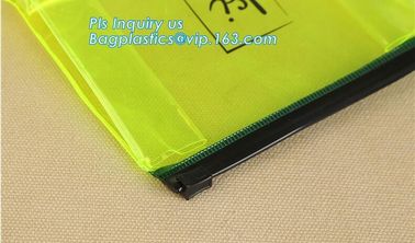 Pouch Slider plastic Zipper Folder PVC Clear cosmetic bag pencil pen packaging bag, storage use ldpe zipper slider bag supplier