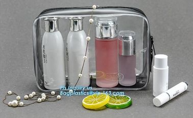 Travel Kit Organizer Bathroom Storage Cosmetic Bag Hanging Toiletry Bag, OEM promotional transparent plastic Heat Seal s supplier