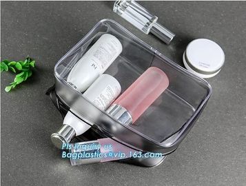 Promotion 25s heat seal clear transparent pvc cosmetic bag plastic bag, lady custom cosmetic bag travel makeup beauty ba supplier