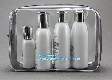 clear hanging toiletry bag pvc cosmetic bag, promotional plastic pvc clear transparent cosmetic bag, top zipper soft tra supplier