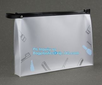 Eva Clear Vinyl Cosmetic Bag Slider Zipper Pencil Bag, Promotional Transparent Cosmetic PVC Bag Slider Zip Bags Clear Tr supplier