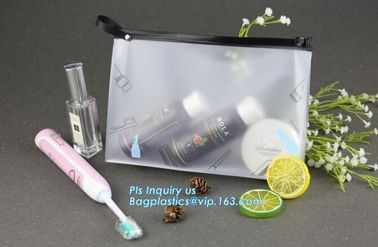 Eva Clear Vinyl Cosmetic Bag Slider Zipper Pencil Bag, Promotional Transparent Cosmetic PVC Bag Slider Zip Bags Clear Tr supplier