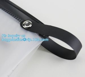 pencil case zipper slider travel cosmet bag, slider zipper clear transparent pvc packaging cosmetic bag, slider lock zip supplier