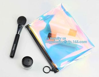 quality slider zipper cosmetic pvc bags, mini plastic zipper cosmetic slider zip bags with print, Pouch Slider plastic Z supplier