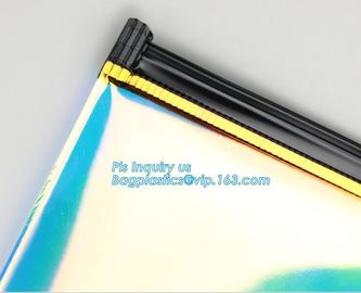 Nylon k slider pvc toiletry bag vinyl beachwear cosmetic bag, towel slider cosmetic bag, packing PVC bag with slid supplier