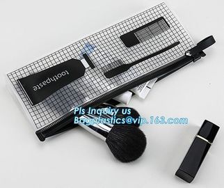 Standup cosmetics packaging PVC Slider bag, cosmetic slider eva zipper bag, Seal Heated PVC slider Cosmetic Bag supplier