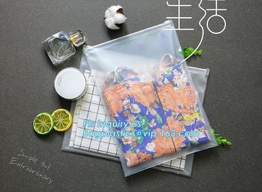 Flat Pouch Bag Type Clear PVC Plastic Slider k bag, swimwear packaging eva bags,slider zipper bags for towel, slid supplier