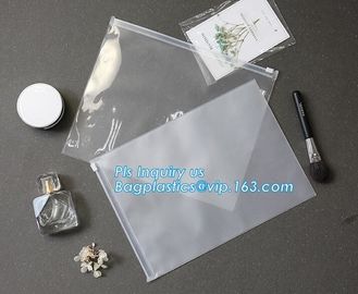 Flat Pouch Bag Type Clear PVC Plastic Slider k bag, swimwear packaging eva bags,slider zipper bags for towel, slid supplier