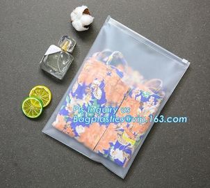 Flat Pouch Bag Type Clear PVC Plastic Slider k bag, swimwear packaging eva bags,slider zipper bags for towel, slid supplier