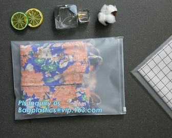 Flat Pouch Bag Type Clear PVC Plastic Slider k bag, swimwear packaging eva bags,slider zipper bags for towel, slid supplier