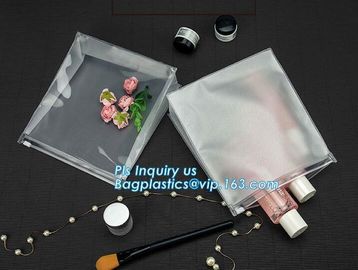 plastic zipper bag with hang holes &amp; slider, Slider Zipper PVC Pouch Clear Vinyl PVC k Bag, Slider Zipper Packing supplier