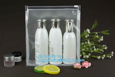 plastic zipper bag with hang holes &amp; slider, Slider Zipper PVC Pouch Clear Vinyl PVC k Bag, Slider Zipper Packing supplier