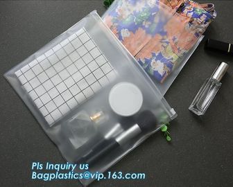 k bags for cosmetic puff automatic slider zipper bag, OEM clear PVC bag/ PVC slider bag/PVC zipper bag, Make Up Or supplier