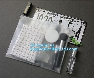 k bags for cosmetic puff automatic slider zipper bag, OEM clear PVC bag/ PVC slider bag/PVC zipper bag, Make Up Or supplier