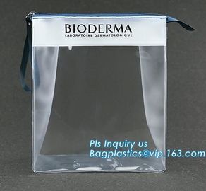 Slider zipper Clear pvc bag for package Vinyl transparent pvc bag cosmetic packing, PVC Bag with Plastic Zipper and Slid supplier