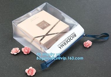 Slider zipper Clear pvc bag for package Vinyl transparent pvc bag cosmetic packing, PVC Bag with Plastic Zipper and Slid supplier