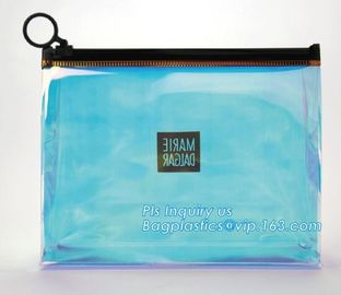 EVA Plastic Personal Care Packaging Slider Bags, cosmetic pvc bag with slide industrial plastic bags, PVC / EVA / TPU zi supplier