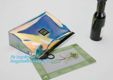 EVA Plastic Personal Care Packaging Slider Bags, cosmetic pvc bag with slide industrial plastic bags, PVC / EVA / TPU zi supplier