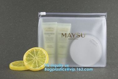 EVA Plastic Personal Care Packaging Slider Bags, cosmetic pvc bag with slide industrial plastic bags, PVC / EVA / TPU zi supplier