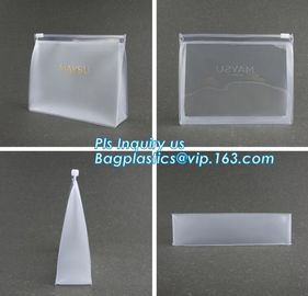 EVA Plastic Personal Care Packaging Slider Bags, cosmetic pvc bag with slide industrial plastic bags, PVC / EVA / TPU zi supplier