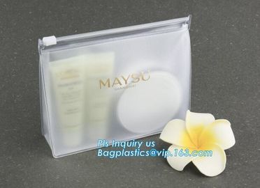 EVA Plastic Personal Care Packaging Slider Bags, cosmetic pvc bag with slide industrial plastic bags, PVC / EVA / TPU zi supplier