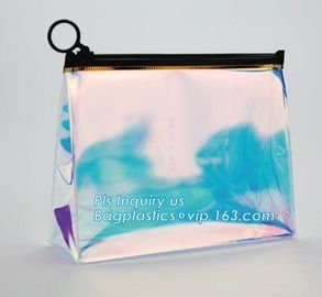 Stand up clear/transparent cosmetic PVC zipper bag/pouch, Eva Clothing Packaging Plastic Clear Zipper Bag With Slider supplier