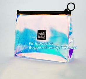 Stand up clear/transparent cosmetic PVC zipper bag/pouch, Eva Clothing Packaging Plastic Clear Zipper Bag With Slider supplier