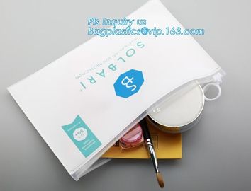 bag with slider for gift,cosmetics/document bag, cosmetic transparent PVC zipper bags, Heat Seal Bags With Slider Waterp supplier