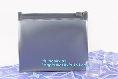 vinyl toiletry zipper bag pvc slider bag waterproof customized print clear pvc cosmetic bags, Reusable Clear Pvc Cosmeti supplier