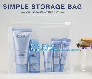 vinyl toiletry zipper bag pvc slider bag waterproof customized print clear pvc cosmetic bags, Reusable Clear Pvc Cosmeti supplier