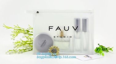 Portable Clear PVC Slider Zipper Cosmetic Makeup Bag, Water proof slider pvc toiletry bag vinyl beachwear cosmetic bag supplier