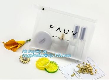 cosmetic bag promotional slider zipper bag, Slider zipper PVC transparent cosmetic clear messenger bag bikini bag supplier