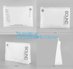 cosmetic bag promotional slider zipper bag, Slider zipper PVC transparent cosmetic clear messenger bag bikini bag supplier