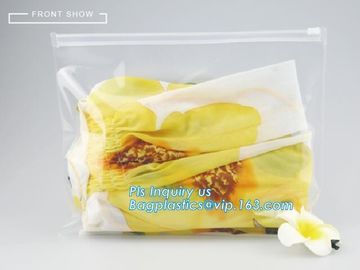 plastic bag with zip lock for cosmetic, slide lock poly bag, standing up zip customized color pvc bag for cosmetics supplier