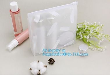 Logo printed Slider zipper Clear pvc bag for package Vinyl transparent pvc bag cosmetic packing, Zip Lock Slider Travel supplier