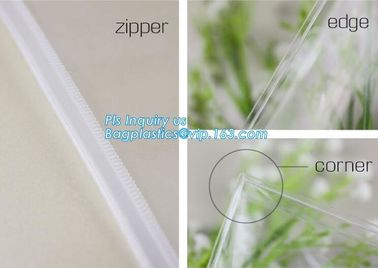 frosted zipper lock slider packing bag, cosmetic tool packaging sliding zipper bags, waterproof pe k slider bags supplier