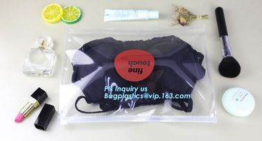 frosted zipper lock slider packing bag, cosmetic tool packaging sliding zipper bags, waterproof pe k slider bags supplier