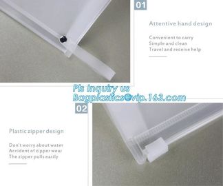 frosted zipper lock slider packing bag, cosmetic tool packaging sliding zipper bags, waterproof pe k slider bags supplier