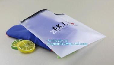 Promotion of cosmetics case price good clear slider top pvc bag, cosmetics soft eva k slider bag eco bag, slider supplier