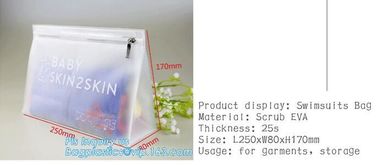 With hanging ring pvc slider bag zippered cosmetic bag, water proof cosmetic vinyl PVC/EVA slider zipper plastic bags supplier