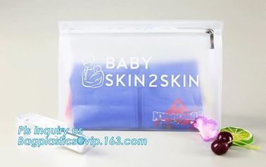 With hanging ring pvc slider bag zippered cosmetic bag, water proof cosmetic vinyl PVC/EVA slider zipper plastic bags supplier