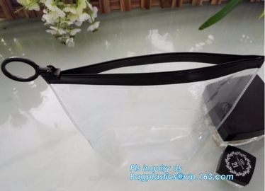 slider zipper hanger bags for underwear packing, Slider Zipper Bag with Custom Logo, travel bag clear zipper bag for cos supplier